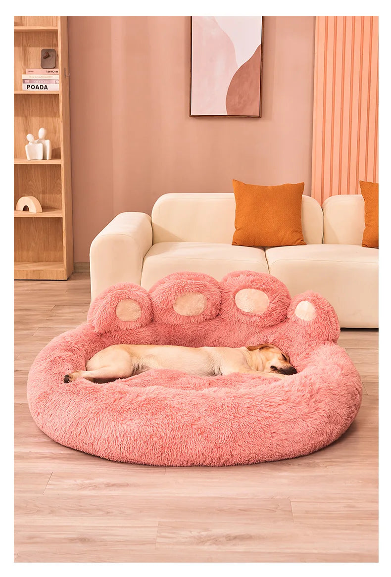 Fluffy Round Dog Bed Large
