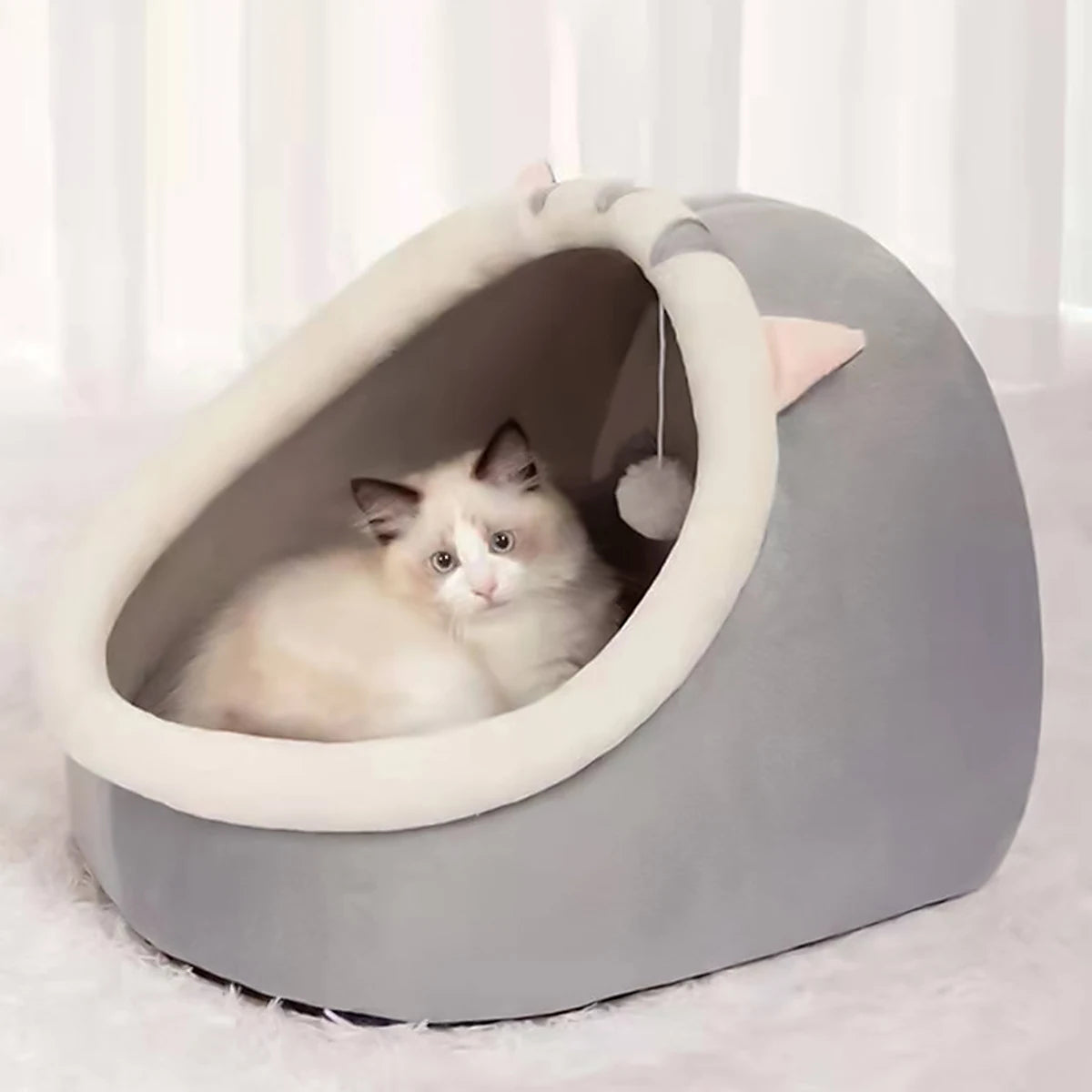 1PC Four Seasons Universal Semi-Closed Cute Comfortable Cat Nest Bed Warm Pet Nest