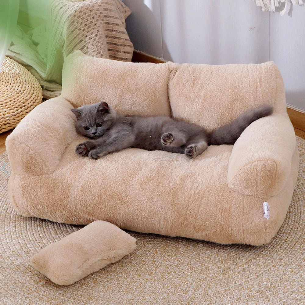 1PC Pet Cat Sofa Detachable Washable, Soft Comfortable Couch for Cats