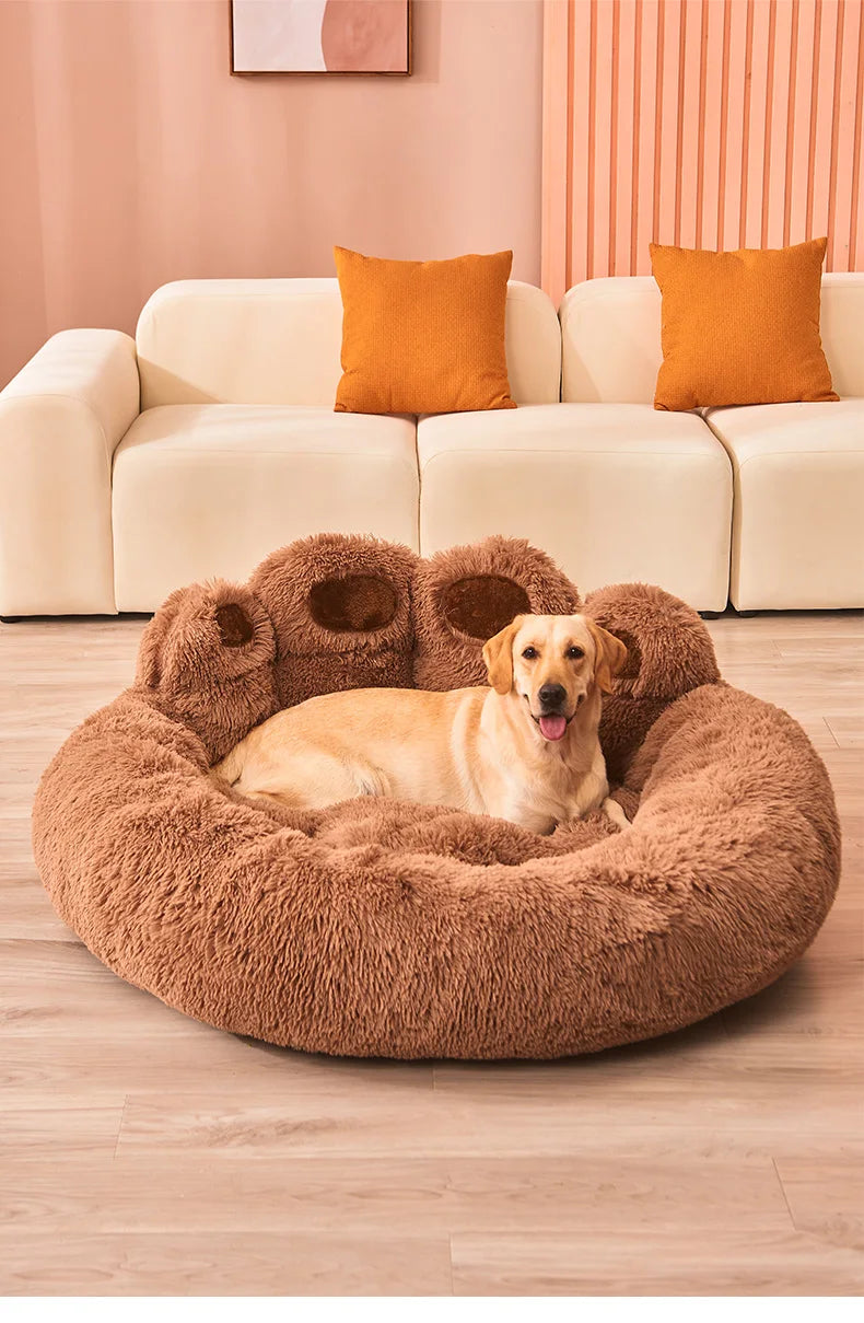 Fluffy Round Dog Bed Large