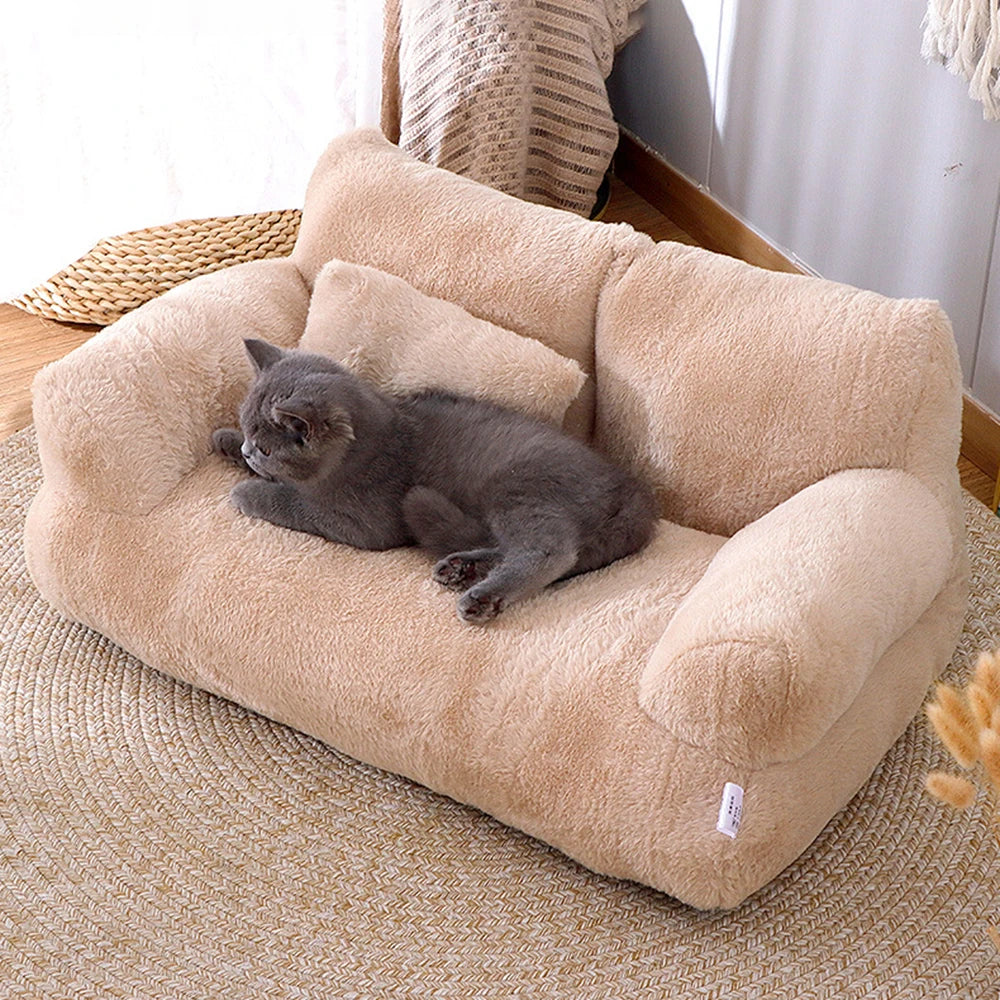 1PC Pet Cat Sofa Detachable Washable, Soft Comfortable Couch for Cats