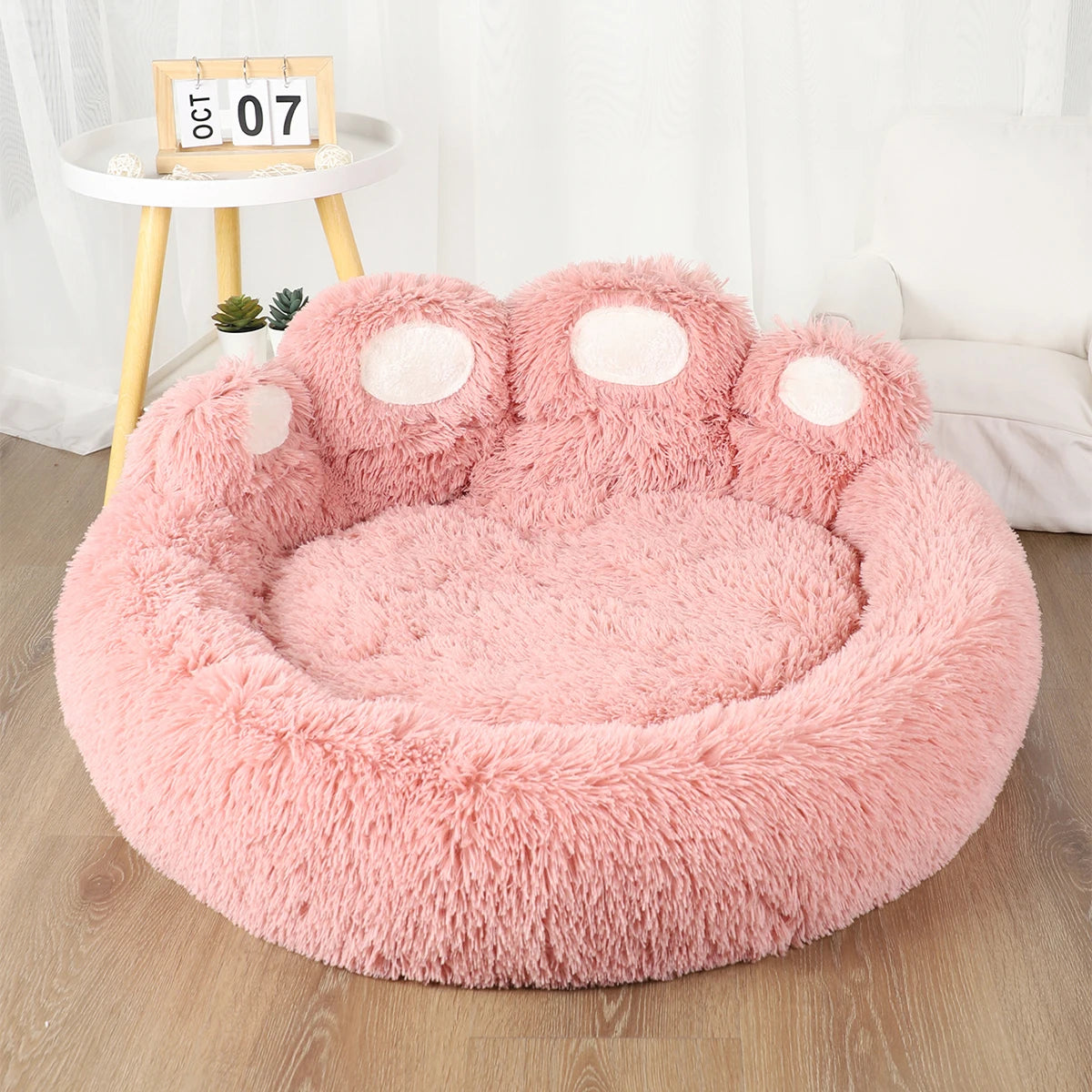 Fluffy Round Dog Bed Large