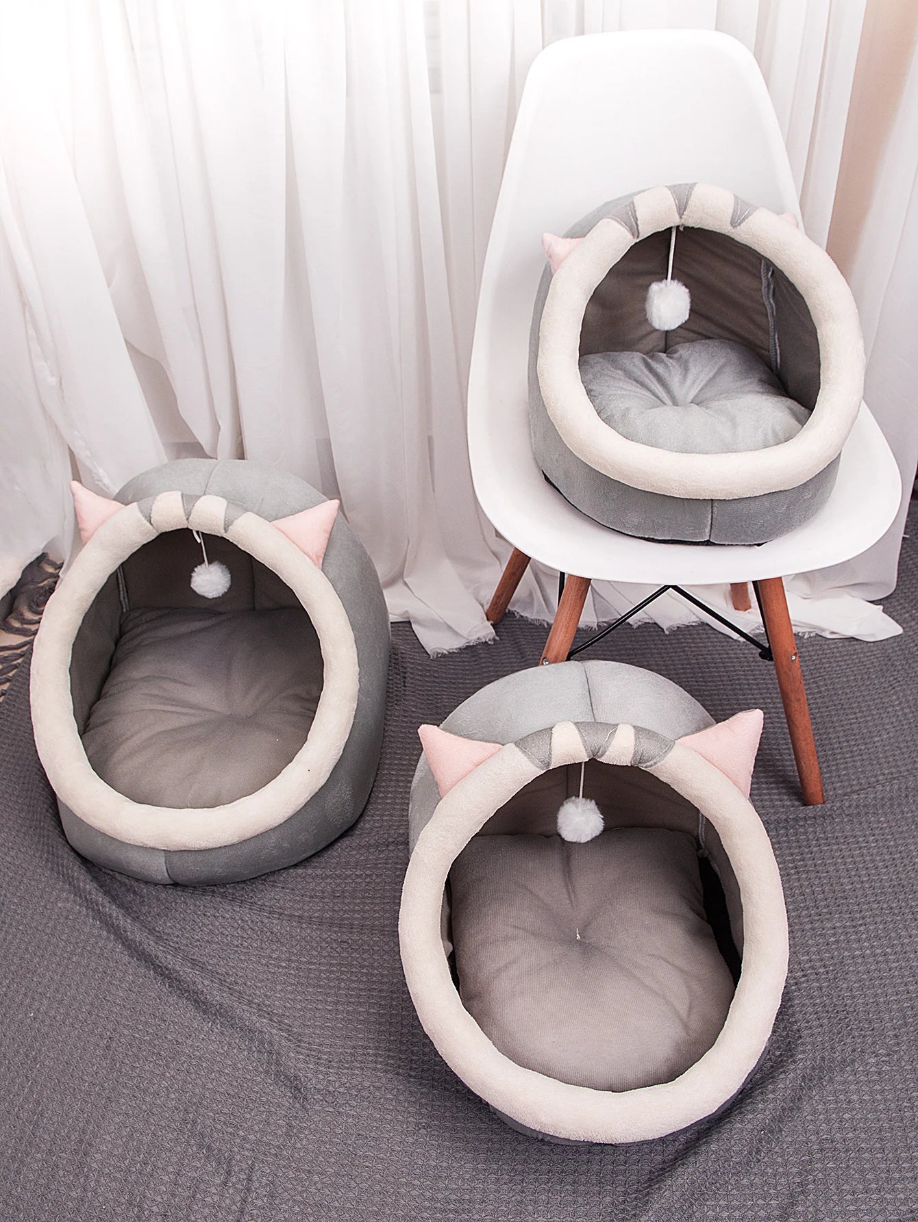 1PC Four Seasons Universal Semi-Closed Cute Comfortable Cat Nest Bed Warm Pet Nest