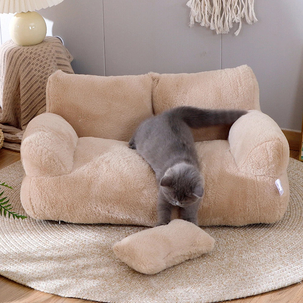 1PC Pet Cat Sofa Detachable Washable, Soft Comfortable Couch for Cats