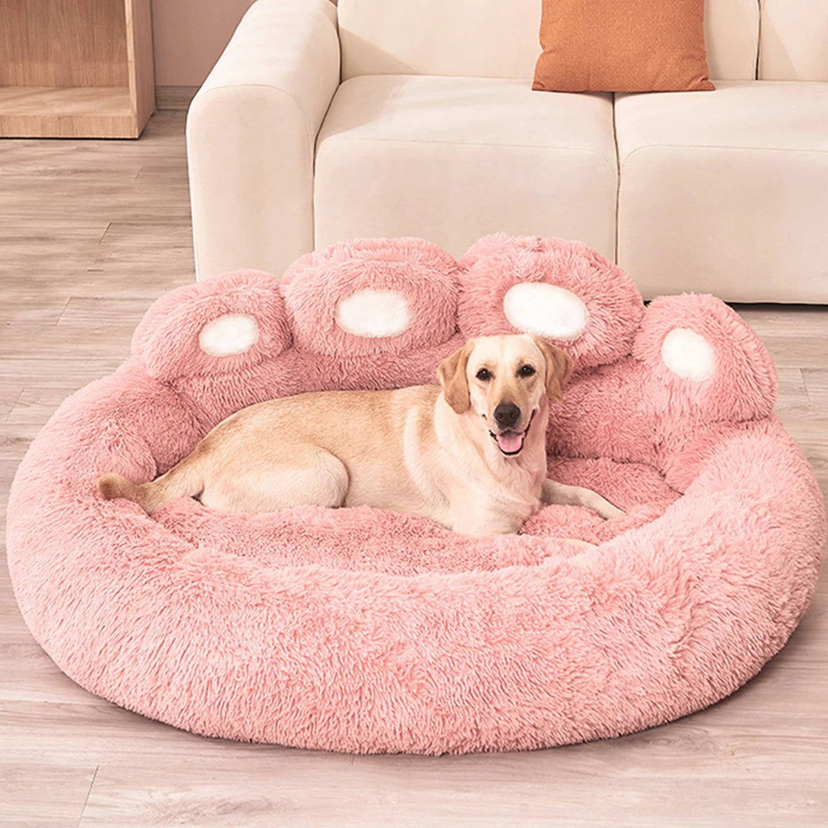 Fluffy Round Dog Bed Large