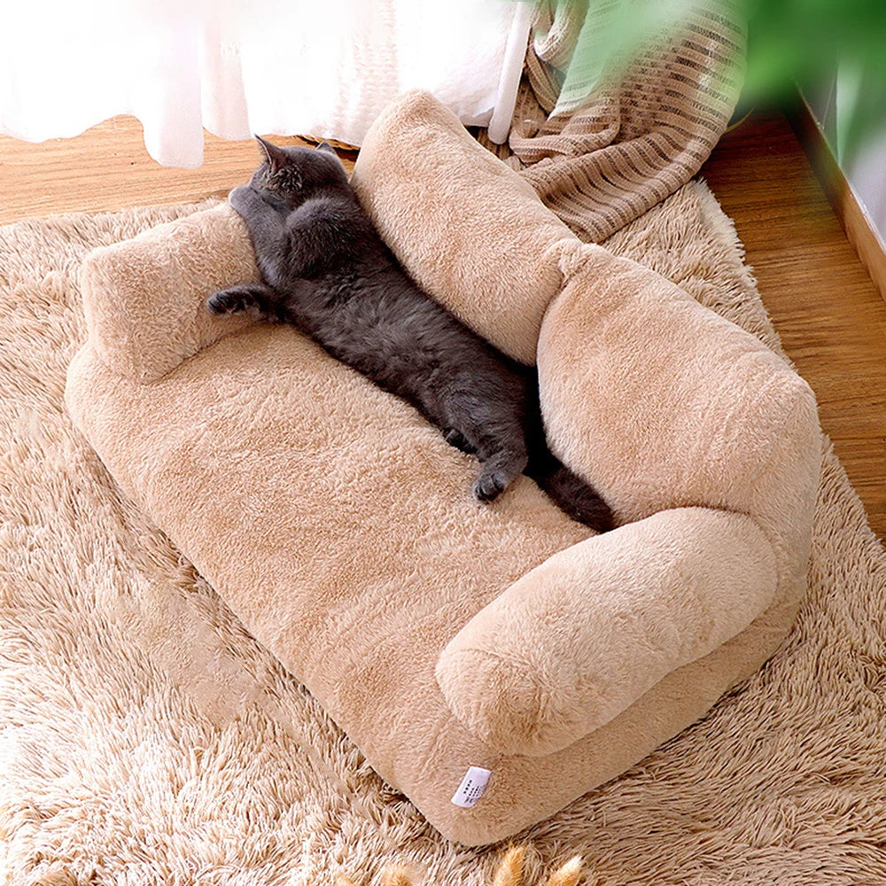 1PC Pet Cat Sofa Detachable Washable, Soft Comfortable Couch for Cats