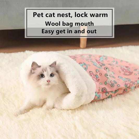 Autumn and winter warm cat sleeping bag